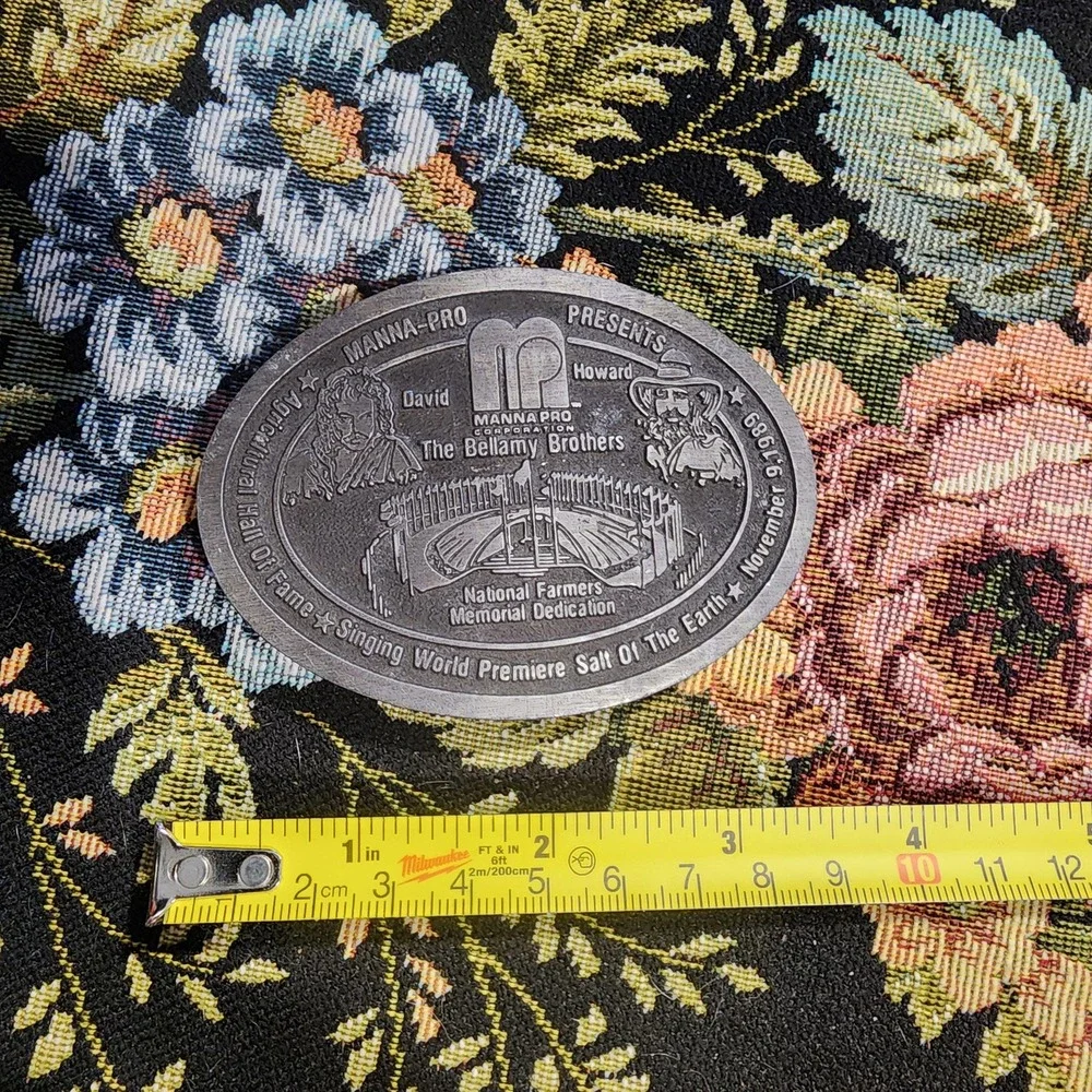 Vintage 1989 National Farmers Memorial Dedication Belt Buckle